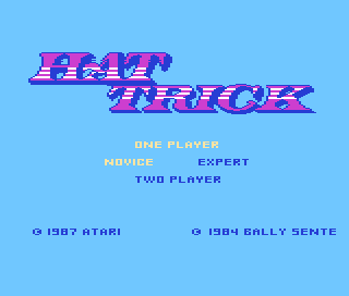 Hat Trick title screen for Atari 7800
